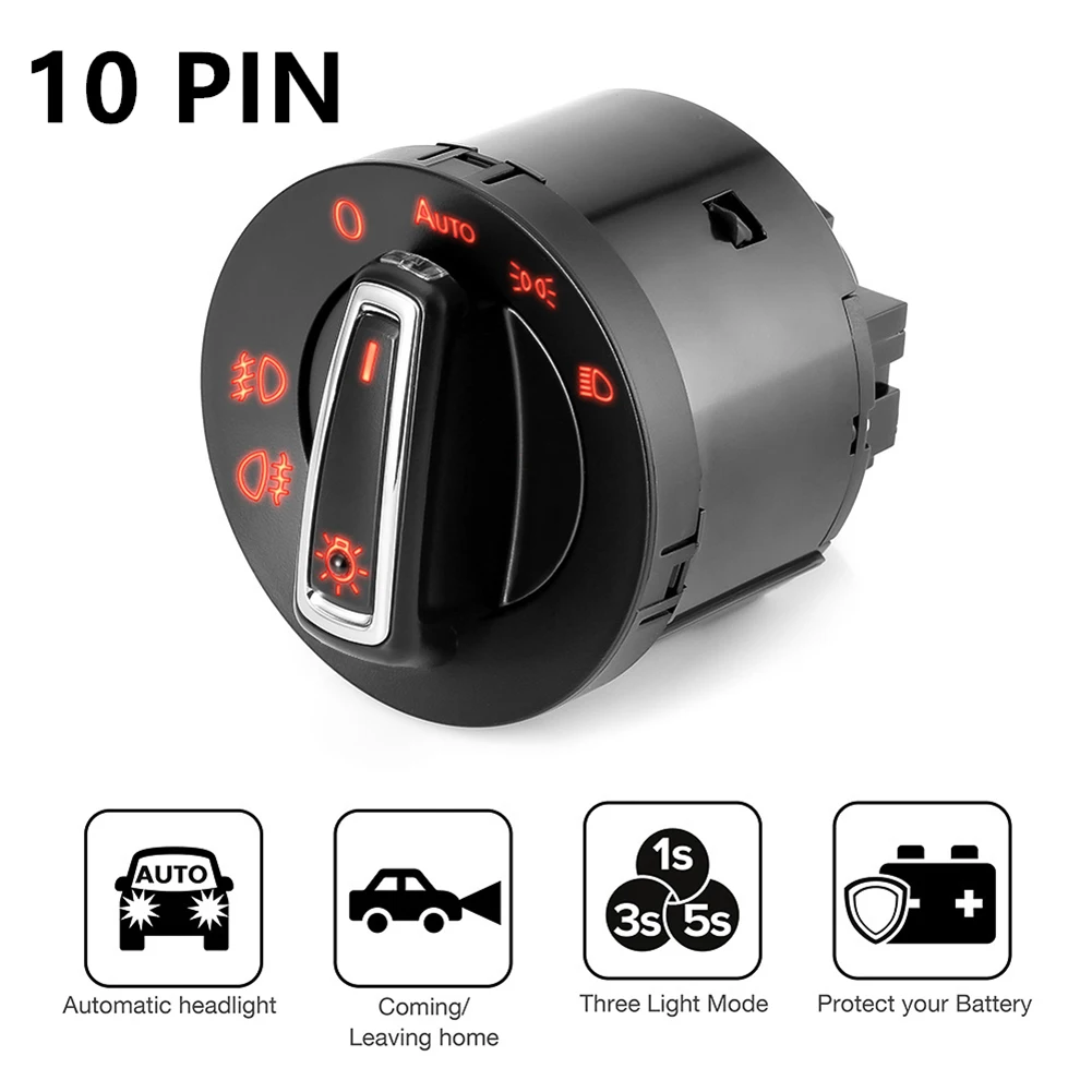 

Automatic Headlight Switch Practical Car Head Lamp Control Switch Sensor Module for VW Golf 2004-2013 MK5 MK6 Auto Accessories