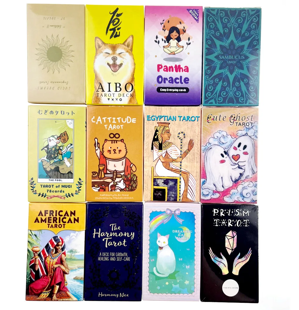 بطاقات التارو أوراكل بطاقات مجلس أرواق لعب اكتشف حياتك الماضية أوراكل هيدهانثد دورين الفضيلة AIBO جمع بطاقات هدية
