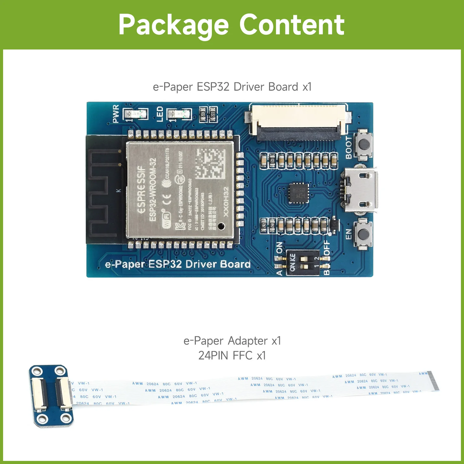 Placa de driver waveshare esp32 epaper para painéis brutos waveshare spi e-paper wifi/bluetooth sem fio compatível, spi para arduino