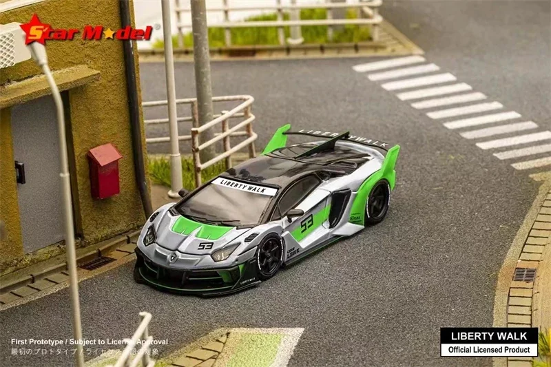 

Модель звезды 1:64 LBWK LB-Silhouette WORKS Aventador GT Evo Серебристый/Оранжевый/Фиолетовый # 35-модель автомобиля