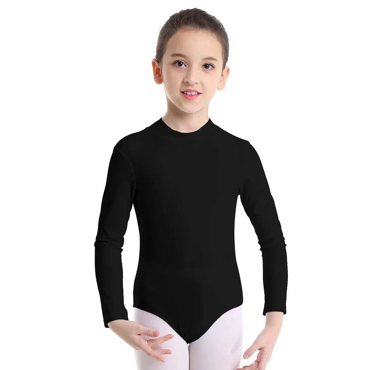 

Kids Girls Gymnastic Leotard Ballet Dance Costume Long Sleeves Yoga Fitness Workout Bodysuit Skating Dancewear Practice Jumpsuit