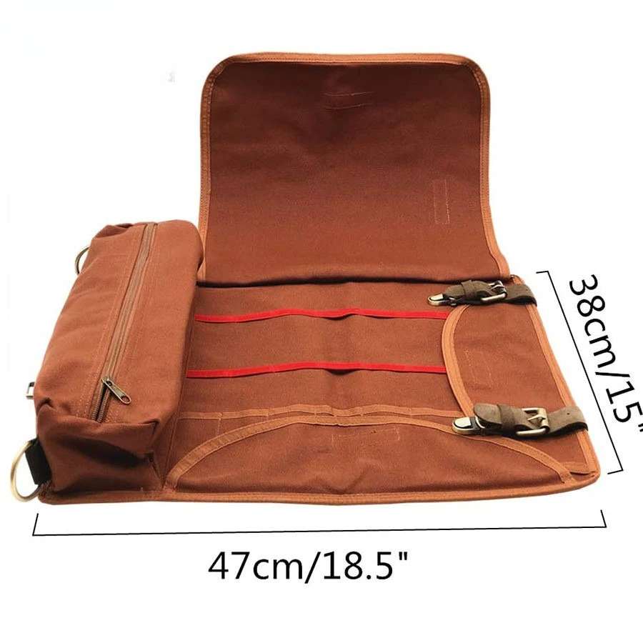 Bartender Canvas Tool Bag Kit Gift for Bartender | Professional 17-Piece Mixology Bartender Kit with Portable Travel Kit Bag