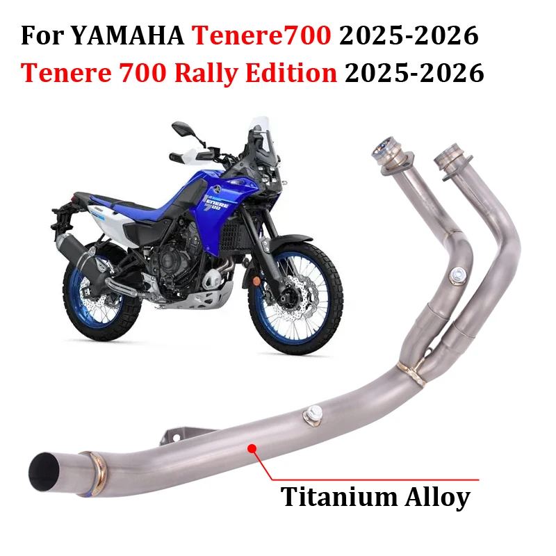 Slip On For YAMAHA Tenere 700 Tenere700 Rally Edition 2025 2026 Motorcycle Exhaust Titanium Alloy Header Link Pipe Muffler Moto