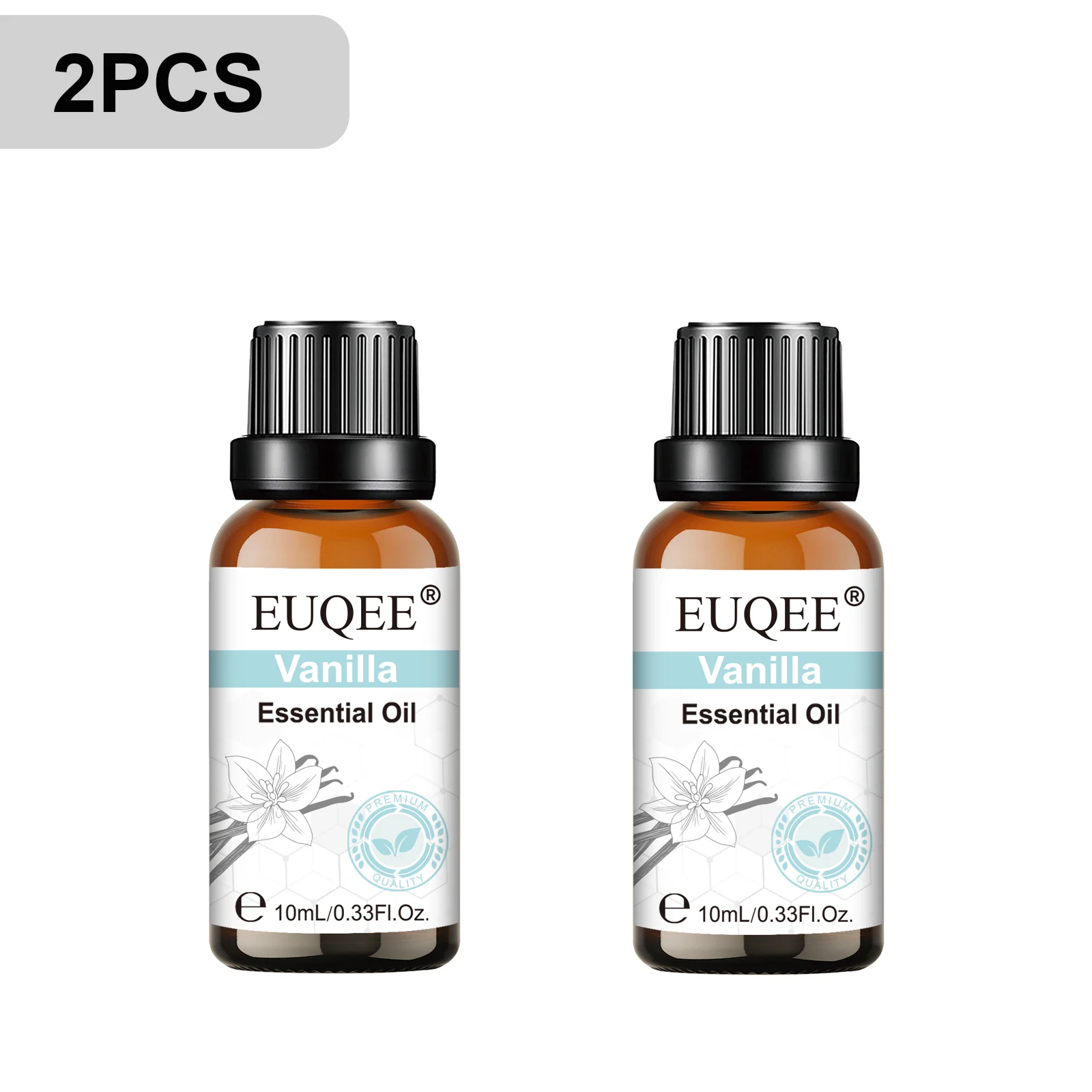 EUQEE 2PCS Pure Essential Oils Set 10ML Vanilla Lavender Eucalyptus Lemon for Diffuser,Humidifier-Perfect Gift for Women & Men