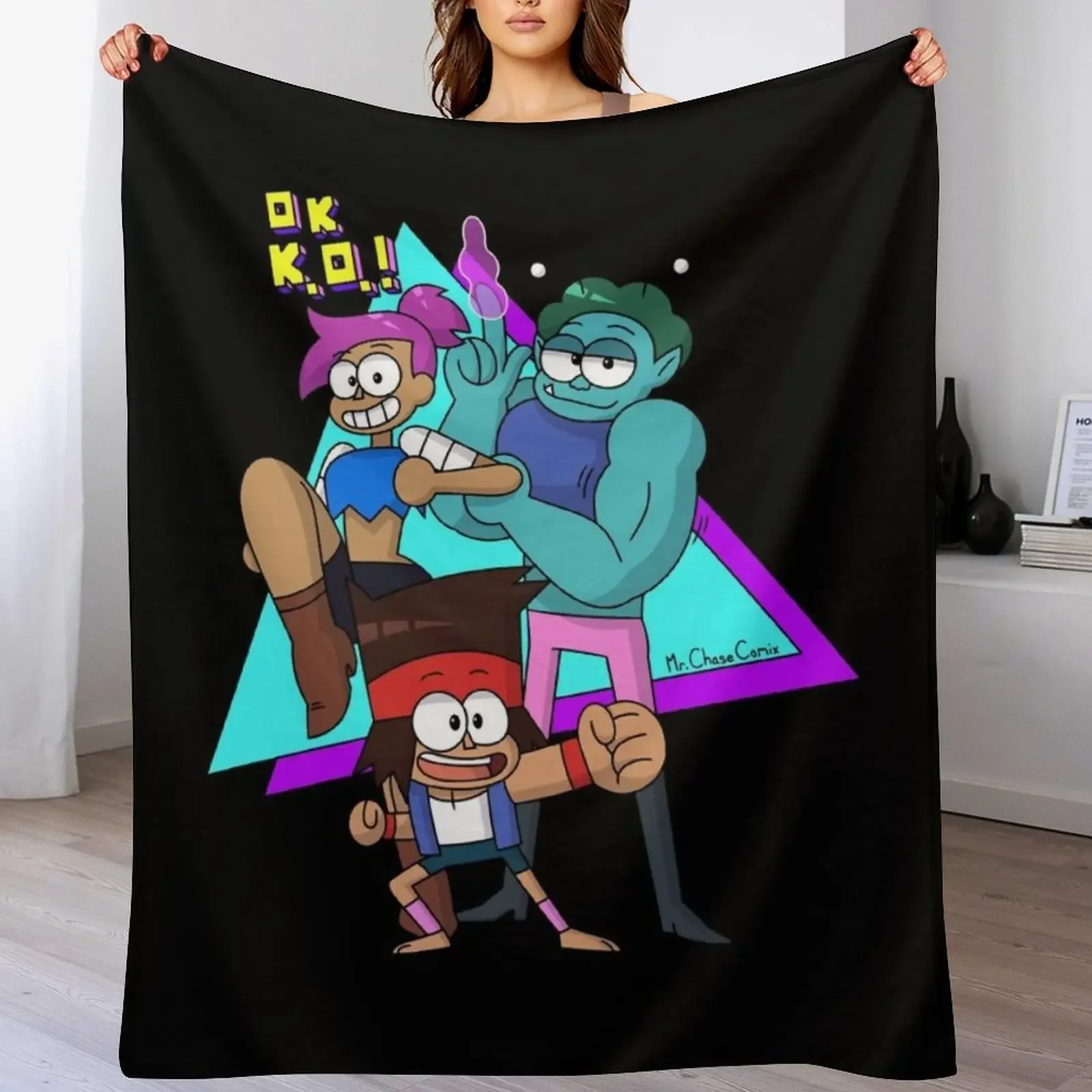 

K.O., Rad, and Enid Throw Blanket Weighted Flannels Vintage Blankets
