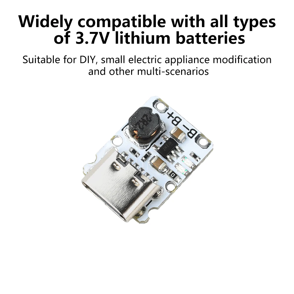 وحدة شحن بطارية ليثيوم صغيرة تيار مستمر 5 فولت وحدة تفريغ شحن متكاملة تعزز لوحة الطاقة مع حماية من النوع C