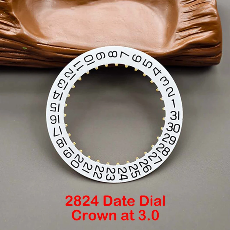 ETA 2824 حركة التاريخ عجلة الاتصال الهاتفي صالح 2824 حركة ميكانيكية أوتوماتيكية تاريخ اليوم عند 3.0/6.0 تاج في عجلة ذهبية سوداء بيضاء #3