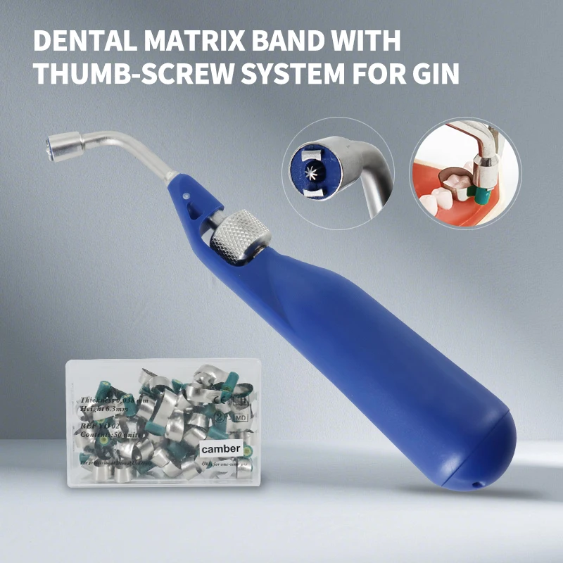 

Dental Matrix Bands Matrix System Double-Side Contoured Metal Matrices Refill Universal Matrix Tensioning System