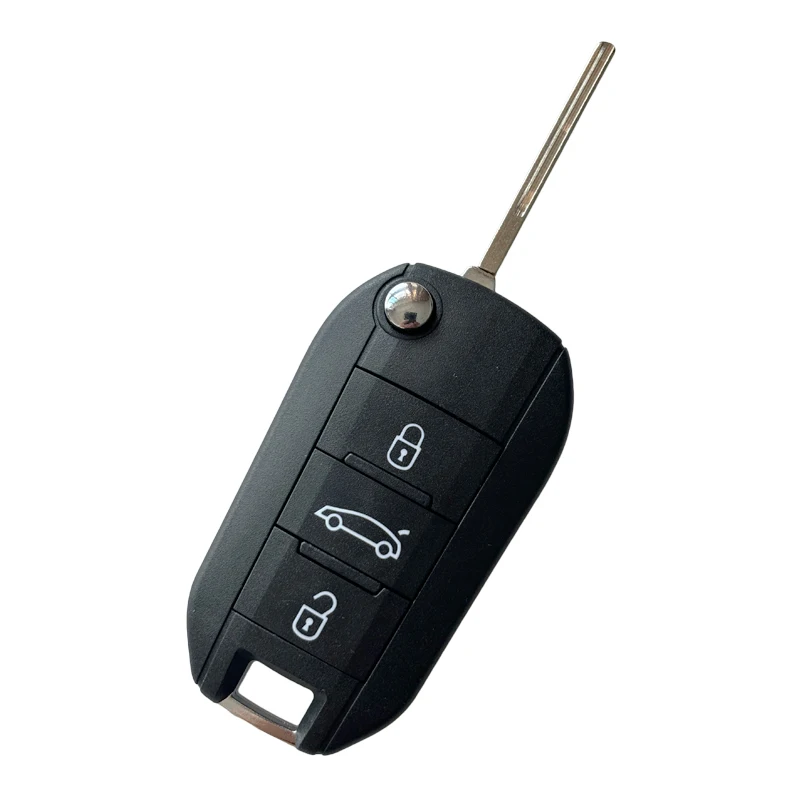 TX009001 Aftermart For Peugeot Citrone Flip Remote Key 3 Button 433MHz 4A Chip