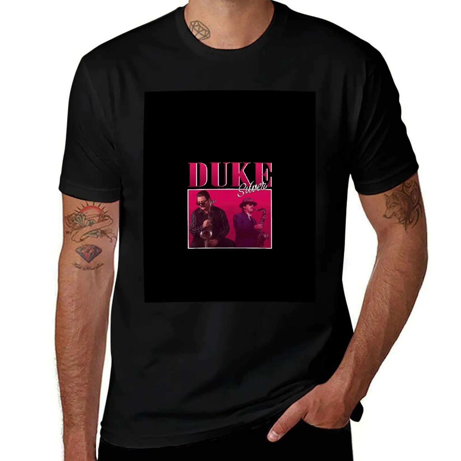 DUKE SILVER RETRO T-Shirt Thanksgiving Day Tee Top T-Shirt