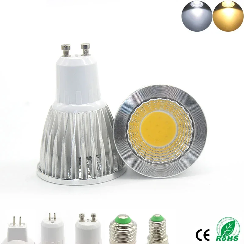 COB led spotlight 9W 12W 15W led lamp GU10/GU5.3/E27/E14 110V 220V MR16 12V Cob led bulb warm white cold white bulb led light