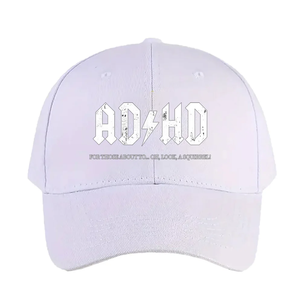 ADHD for those aboutto oh look a squirrel Cap Man Adult Hat Fashion Casual Adjustable Printed Baseball Caps Trucker Cap