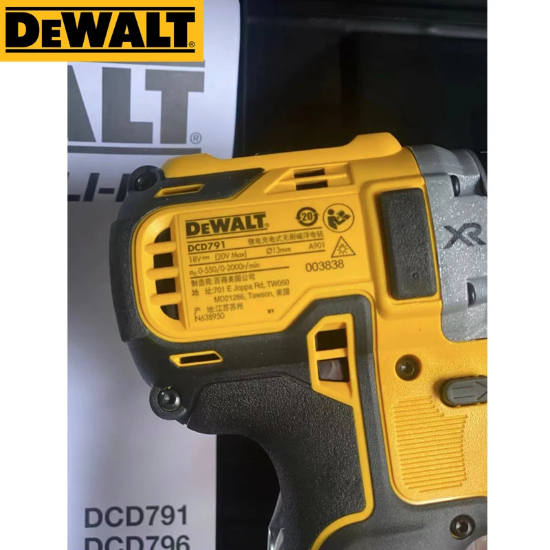 DEWALT DCD791DCD791N DCD791B 20V MAX* XR® LI-ION Brushless Compact Drill/Driver (BODY ONLY)