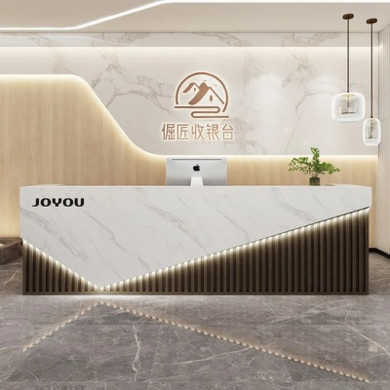 مكاتب الاستقبال الحديثة البسيطة مكاتب الاستقبال ملابس الشركة على الطراز الصيني أثاث المكاتب الاستقبال ZY40JDT #4