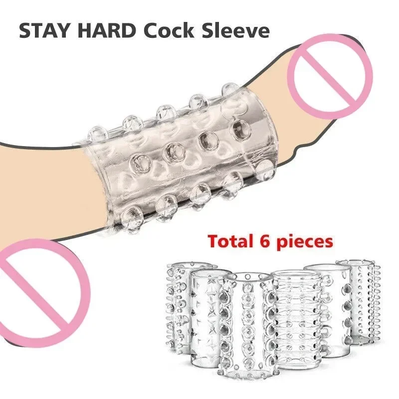 

6pcs Cock Rings For Men Extender Sexy Penis Sleeve Intimate Goods For Adults 18+ Erection Cockring Sexual Erotic Penis Rings