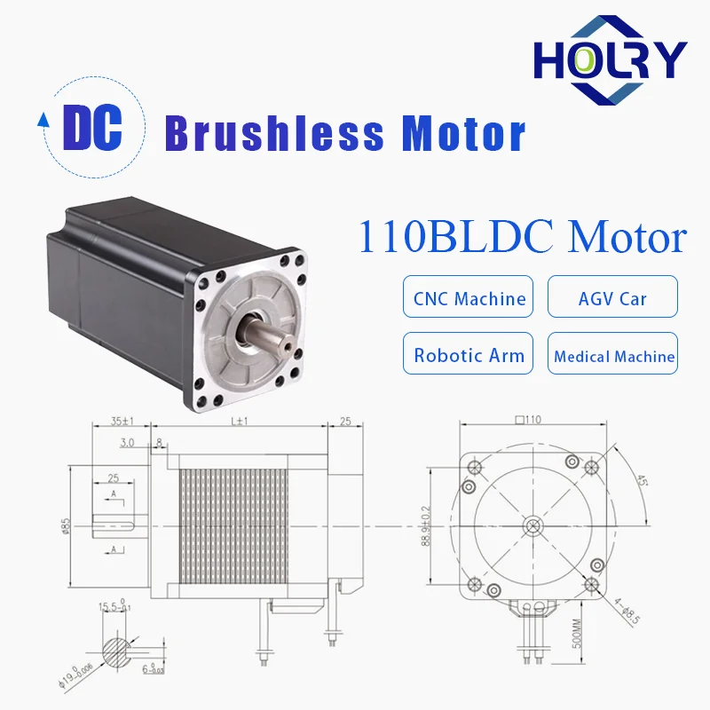 Moteur à courant continu sans balais 110BLDC, haute vitesse 310V 48V 1500W 1000W 3000W 3000 tr/min Nema 34, pour Machine d'impression, vente en gros