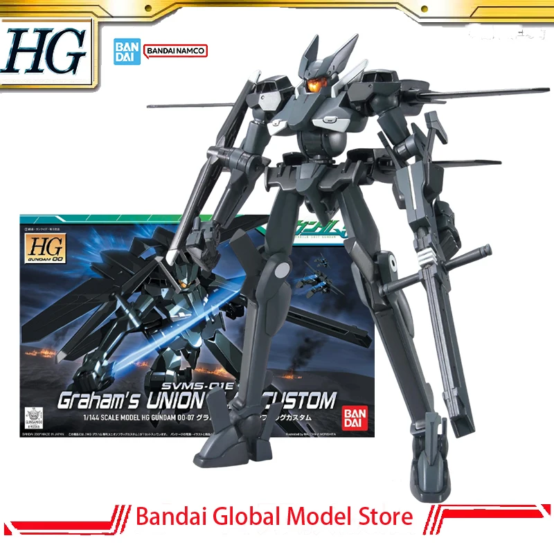 Bandai GUNDAM Genuine Model Kit HG 1/144 HG00 SVMS-01E Graham's Union Flag Custom Anime Action Figure Collection Model Men Toys