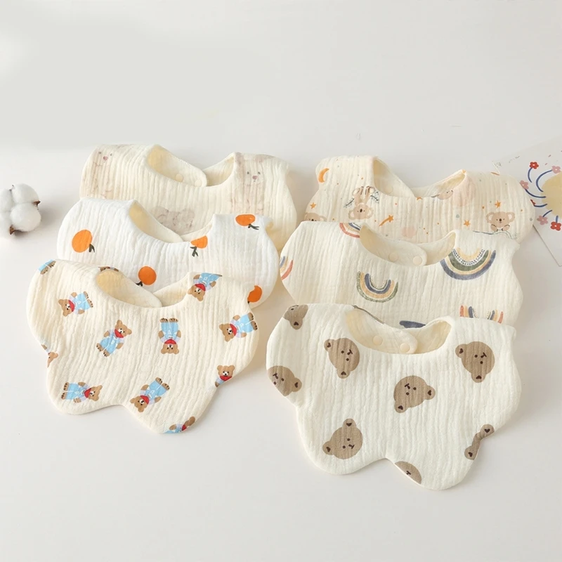 

Waterproof Baby Drooling Bibs Unisex Soft & Absorbent Multi-Layer Baby Bibs for Drooling & Teething Boys Girls Durable