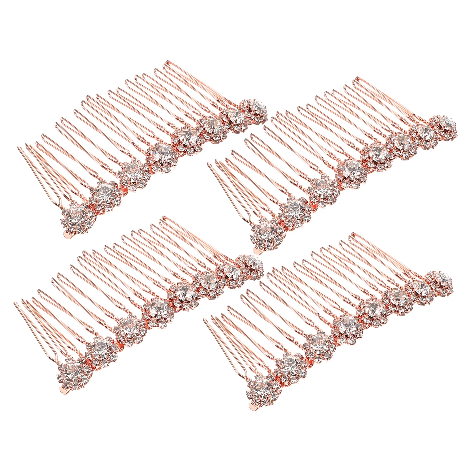 

4pcs Rhinestone Combs for Women Styling Bangs Wedding Party Accessories Insert Comb Alloy Hair Comb Hair Accessories
