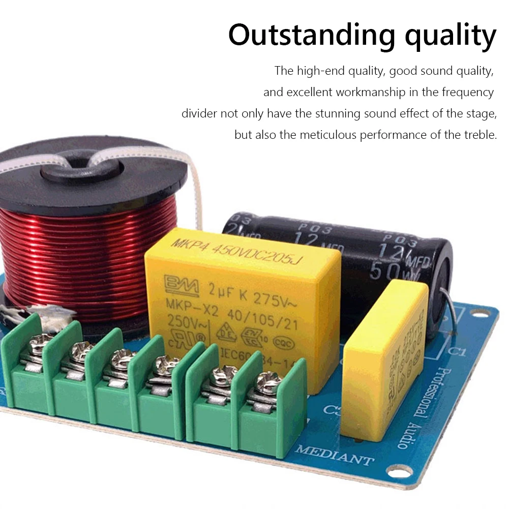 3-Way مرحبا فاي كروس وحدة تصفية MKP فيلم معدني الصوت Hifi تصفية لوحة دوائر كهربائية رف الكتب الصوت لمكبرات الصوت 3.5/4/4.5-8 بوصة