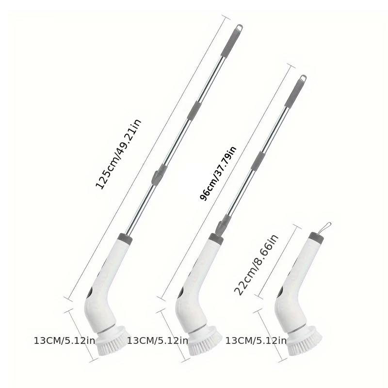 전기 회전 청소 브러시, 무선 전기 욕조 및 주방 타일 청소 브러시,