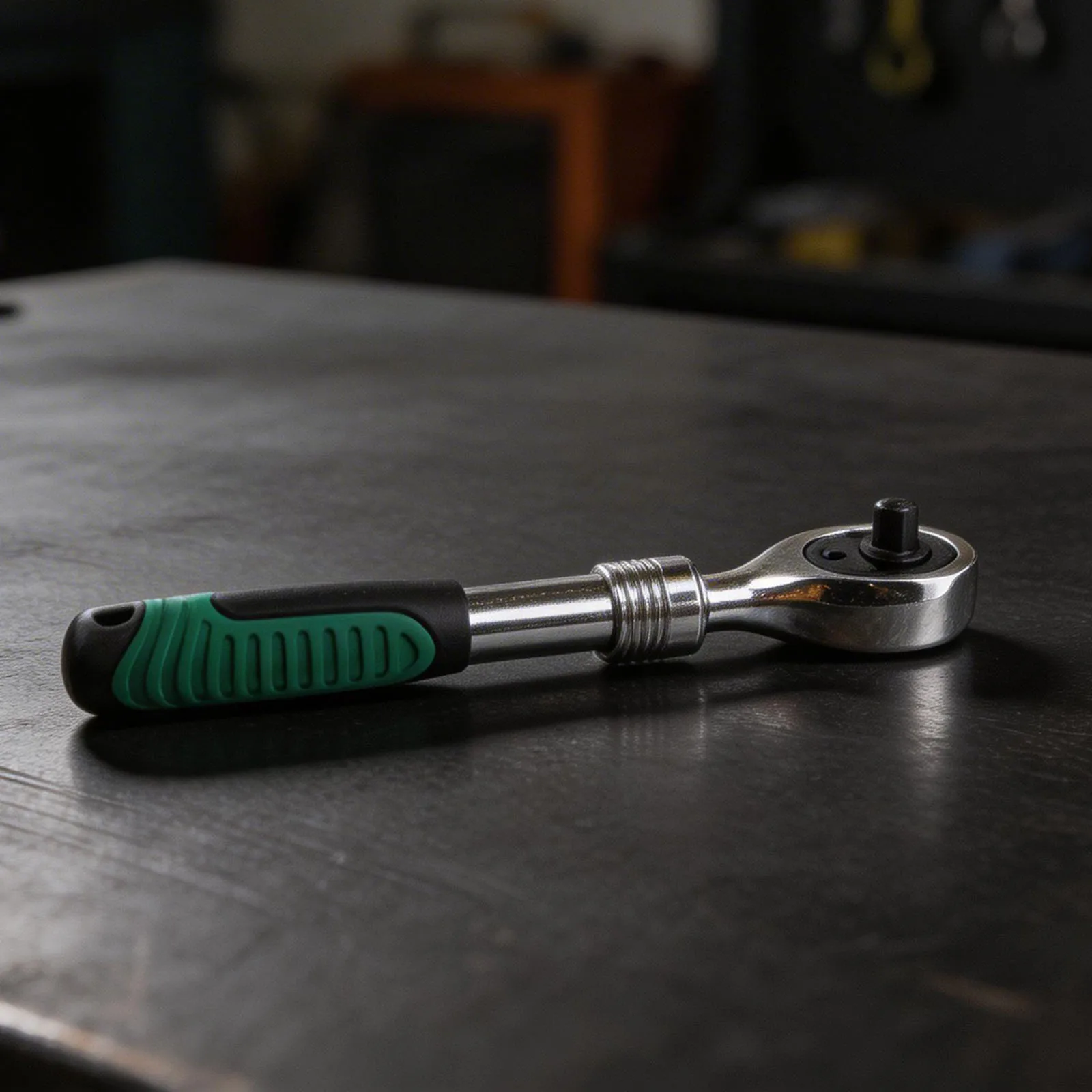 

Набор ручных инструментов: Трещотка 1/4 дюйма, 72 зуба, с переключением вперед/назад, для дома и DIY, серебристо-зеленый