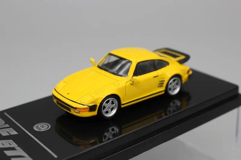 PARA64-Porsche 911 RUF BTR amarelo coleção limitada de modelos de carros de liga de fundição, 1:64