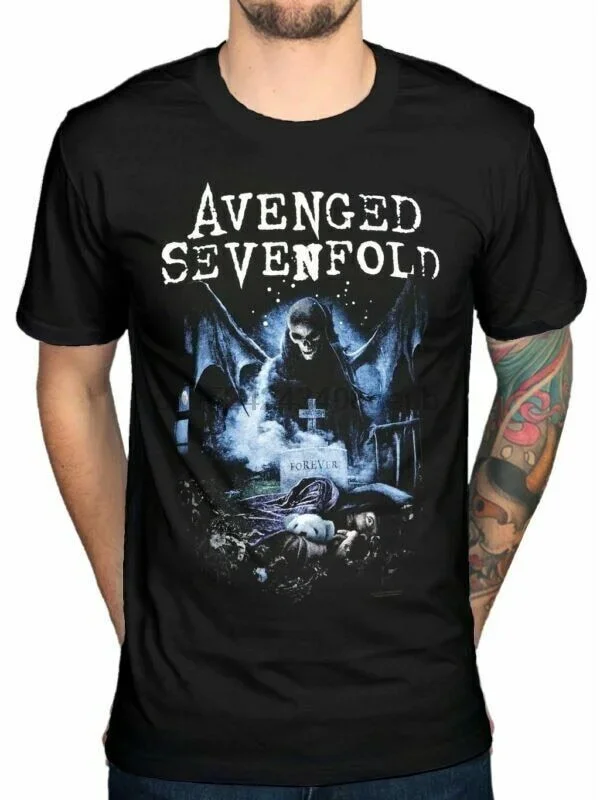 Avengers Sevenfold Recurring Nightmare Vintage T-Shirt en coton noir unisexe S-5XL