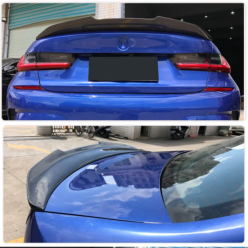 

Car Rear Trunk Spoiler Wings for BMW 3 Series G20 G80 M3 2019-2025 Racing Rear Spoiler Boot Wing Lip Body Kit Full Carbon Fiber