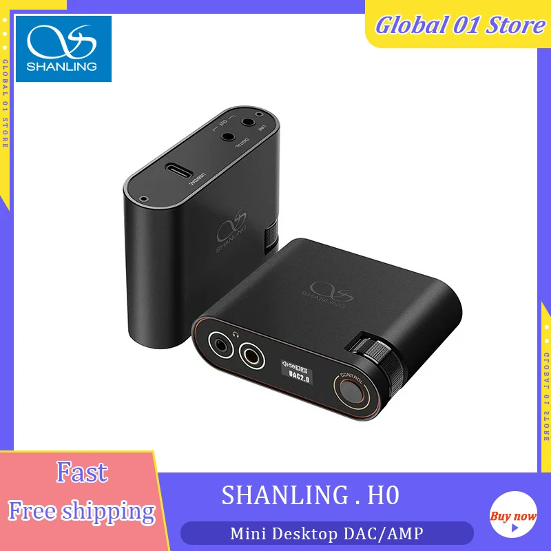 SHANLING H0 Protable Desktop Power Amplifier DAC Headphone Amplifier CS43198 SGM8262 Hi-Res Audio PCM768 DSD256 3.5mm 4.4mm