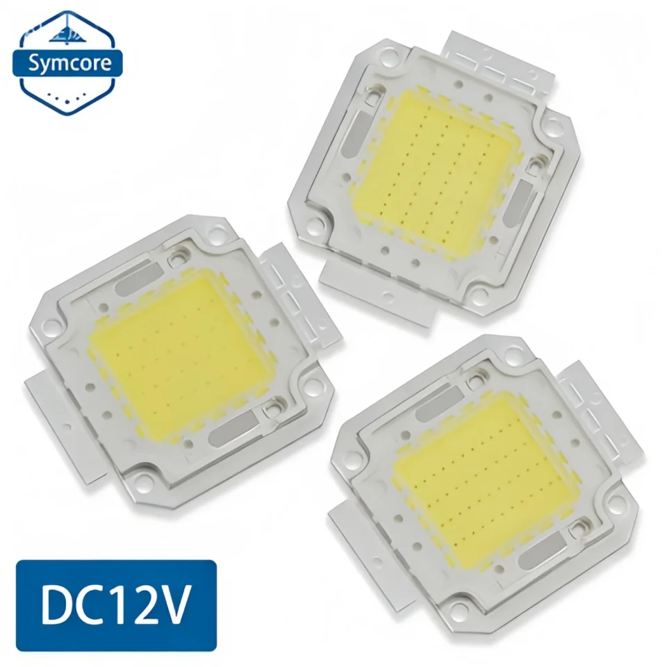 

Светодиодные чипы COB, диоды SMD, матричные светодиоды без драйвера 20W 30W 50W DC12V для DIY уличных прожекторов и светильников