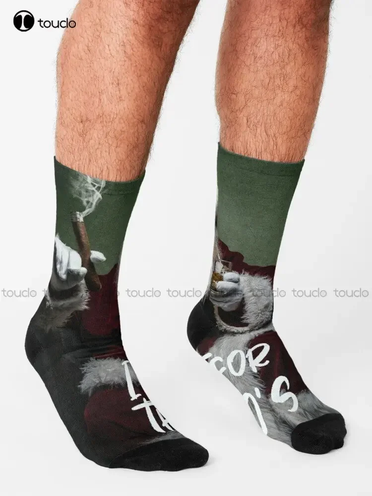 I Do It For The Ho'S Merry Christmas Funny Xmas Quote Socks Softball Socks Women 360° Digital Print Custom Gift Streetwear