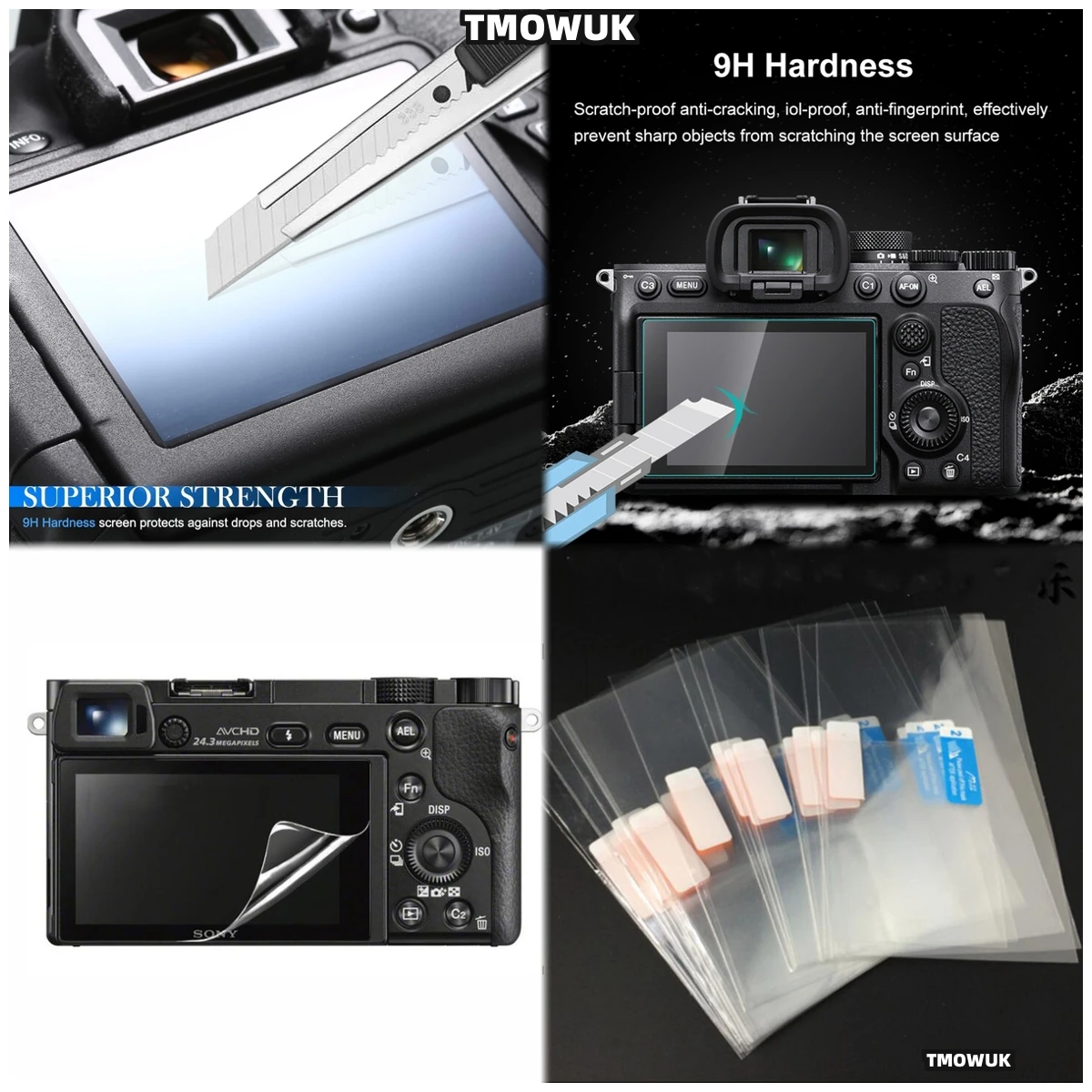

Anti-Flicker Tempered Glass For Sony A6700 A6400 A6300 A6000 A5000 - Reduces Eye Strain