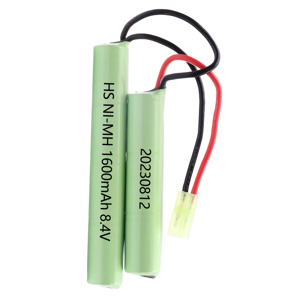 2/3A 8,4 V 1600 mAh Butterfly Nunchuck NIMH Akku mit Ladegerät für Airsoft Guns M110, SR25, M249, G3 Zubehör