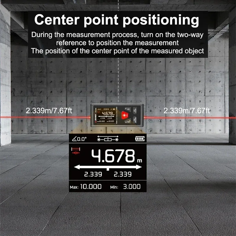 SNDWAY SW DR60 DR100 Bilateral Laser Rangefinder Two-way Laser Distance Meter Red Laser Measure Digital Range Finder