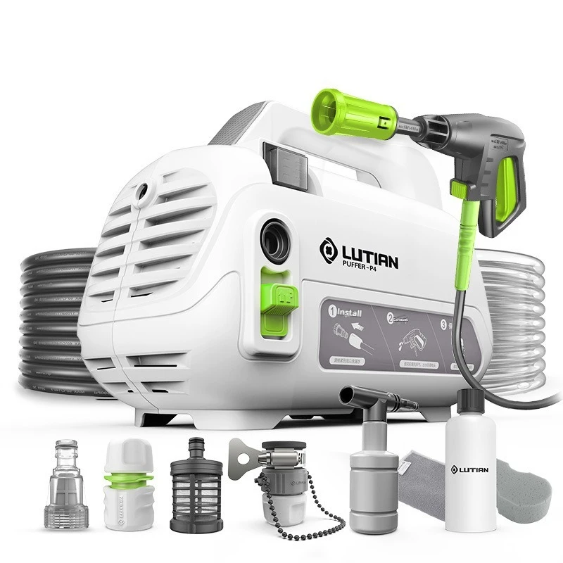 Compact Portable 1400W High Pressure Washer 220V Household Electric Water Gun Durable Car Washing Pump
