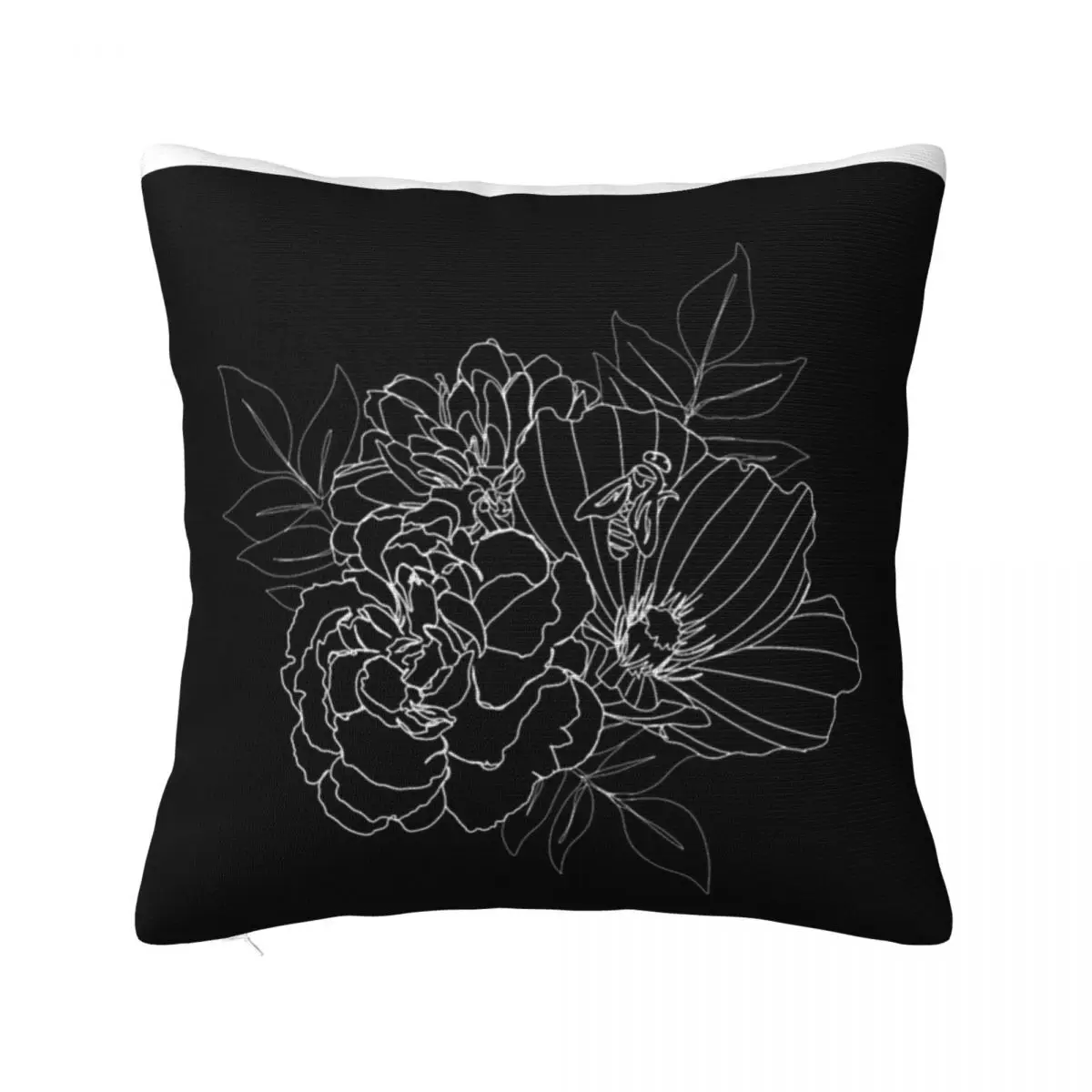 Black Floral Arrangment Decoration Pillow Covers Home And Decoration Pillow Case Pillow Cover