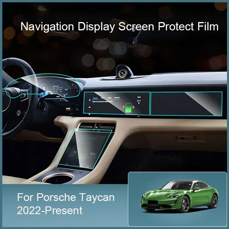 

Car GPS Navigation Screen Protect Tempered Film Auto Accessories For Porsche Taycan 2022-Present Dashboard Display Sticker