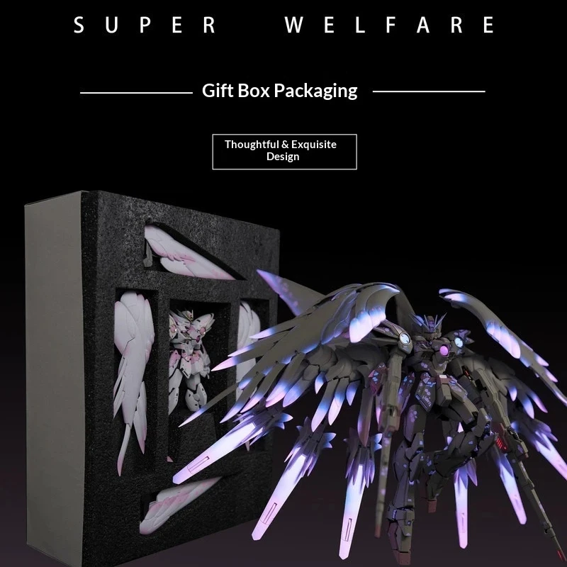 Super Welfare  Model Kit Bandai Mg Wing Zero Ka Custom Repainted Sakura Yuki Hime Action Figure Gift For Adult CollectorsLimited