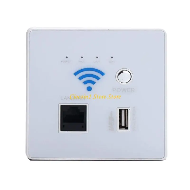 A3PC 2022 New USB Socket WiFi WiFi USB شحن المقبس ، الجدار المدمج اللاسلكي ، WiFi مكرر 300M #5