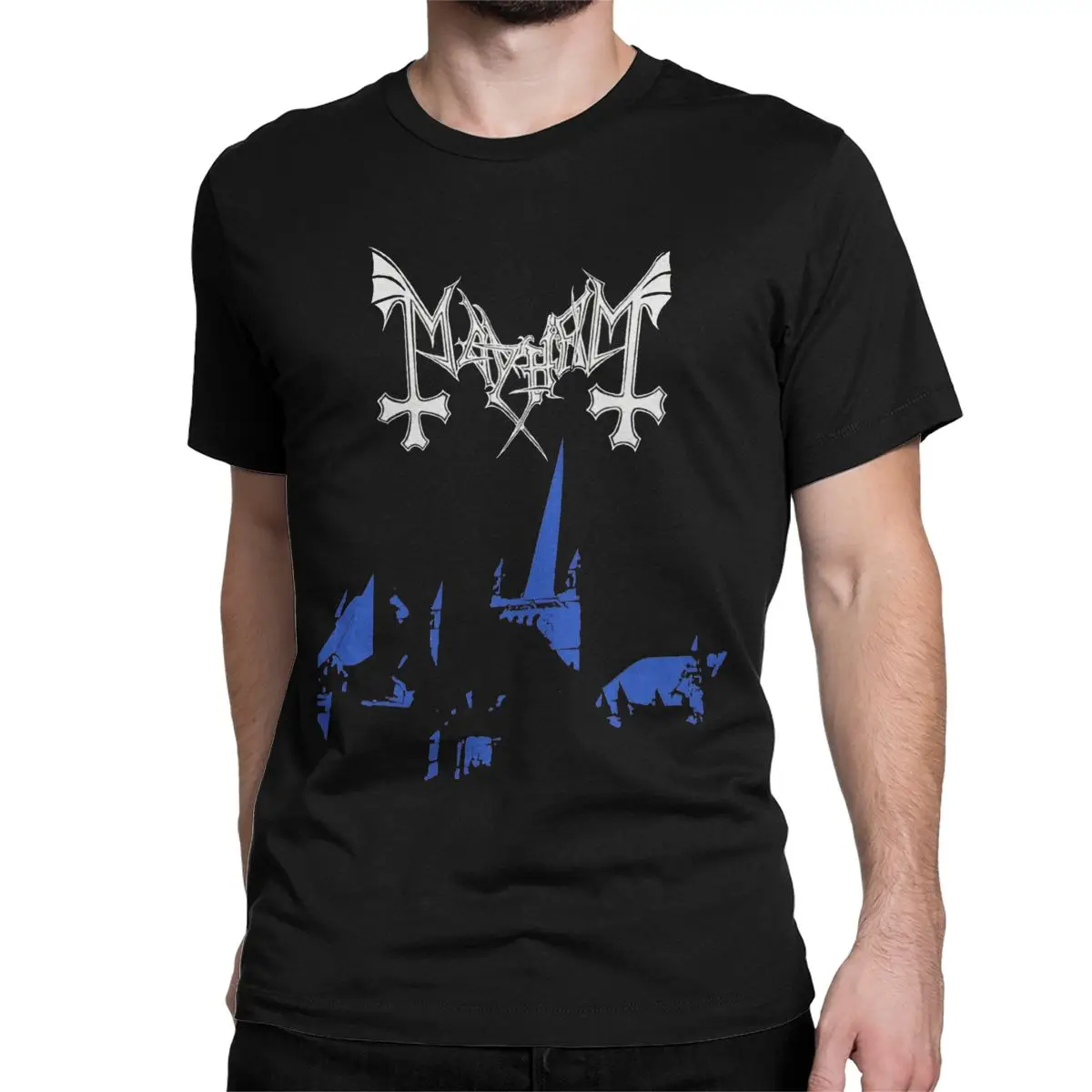 Mayhem Black Metal Heavy Metal T-Shirt for Men Women Fashion 100% Cotton Tee Shirt  Short Sleeve T Shirt Plus Size Clothing