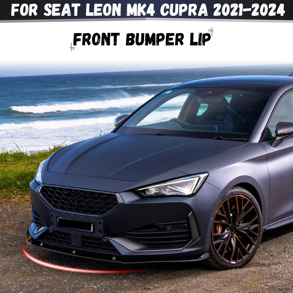 Frontstoßstangenlippe Diffusor Splitter Spoiler Schutz Bodykit Tuning für Seat Leon MK4 Cupra KL S/S S/C S/T 2021-2024