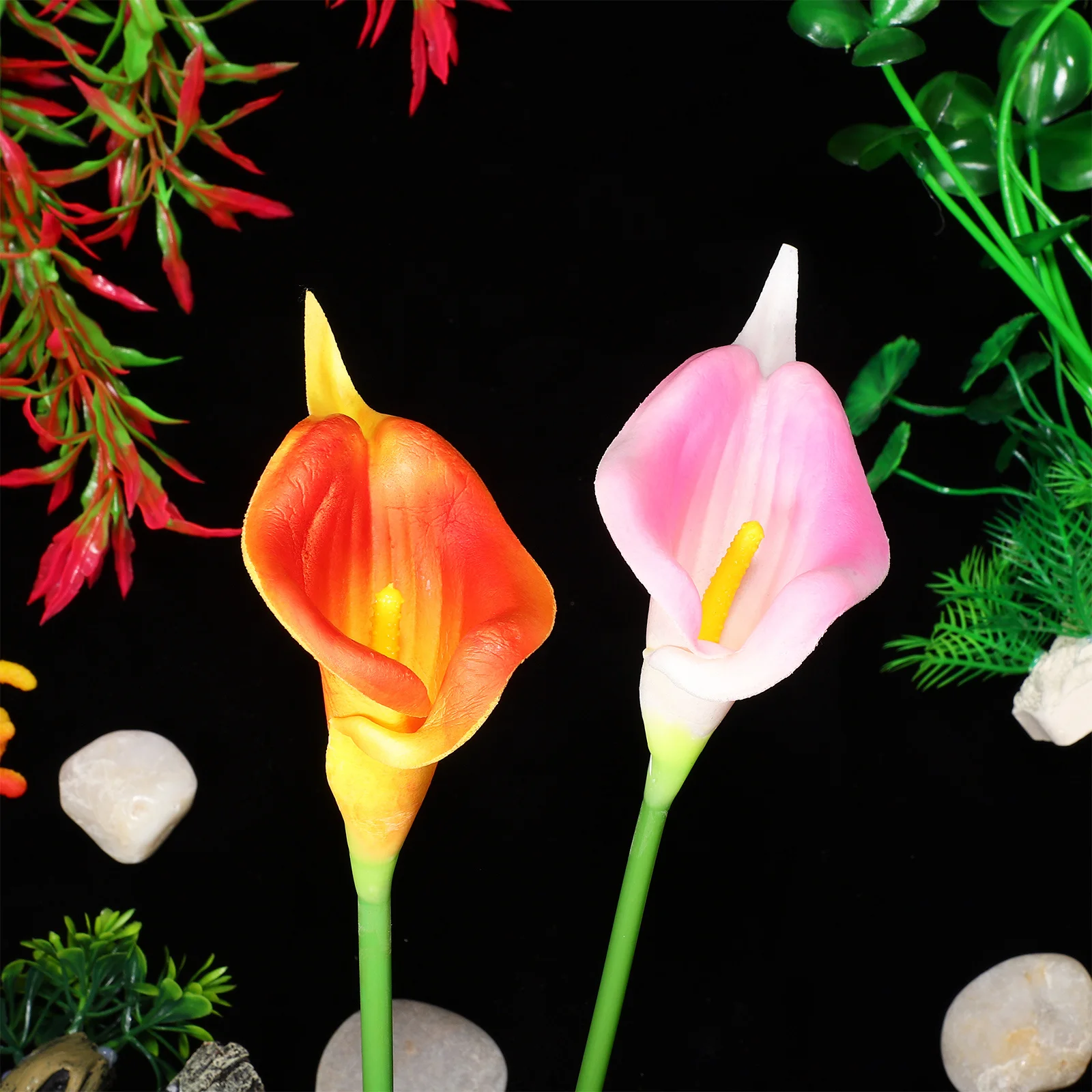 

2Pcs High Simulation Artificial Flowers Real Touch Wedding Home Decor Flower Arrangement Bouquets Artificial Flowers