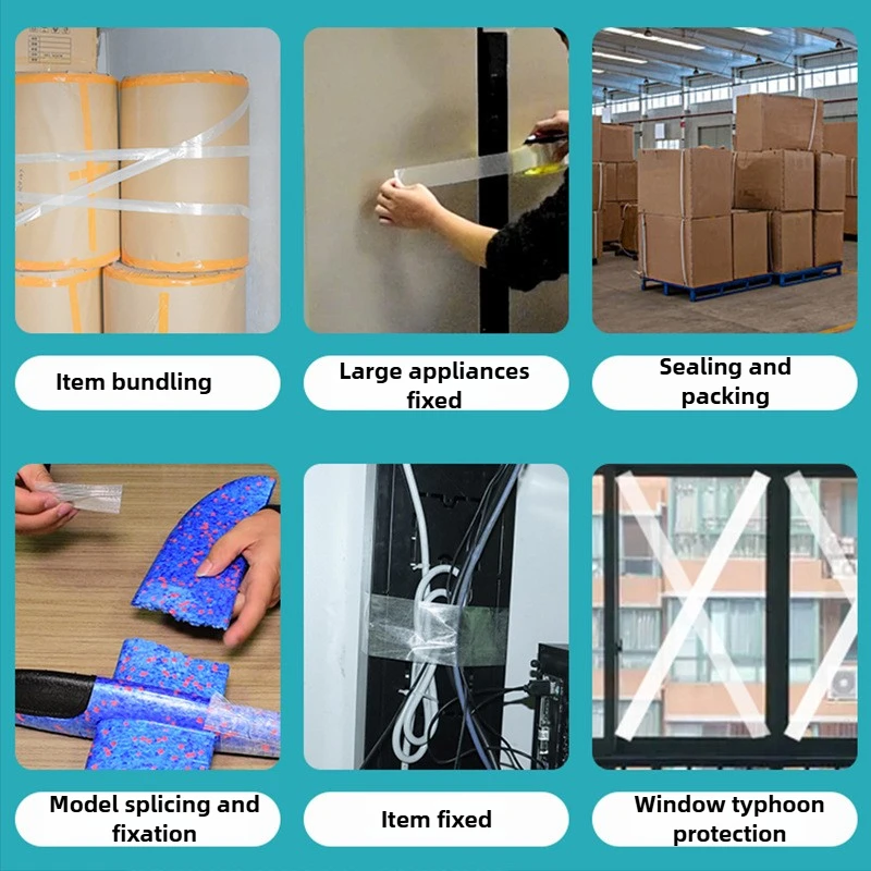 شريط من الألياف الزجاجية أحادي الجانب، التصاق عالي، للاستخدام الصناعي، بطاريات الليثيوم، الطائرات النموذجية، والتجميع عالي التحمل #4