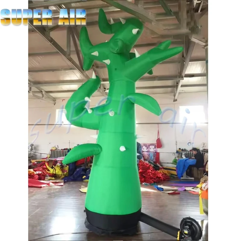 Custom design giant green inflatable model of ornamental tree for inflatable advertising