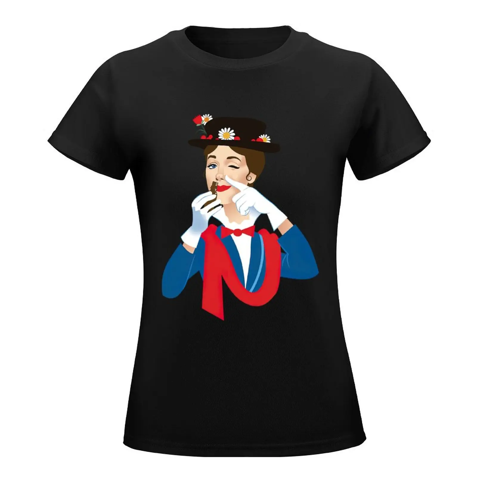 Mary Poppers T-Shirt female summer tops lady clothes workout t shirts for Women