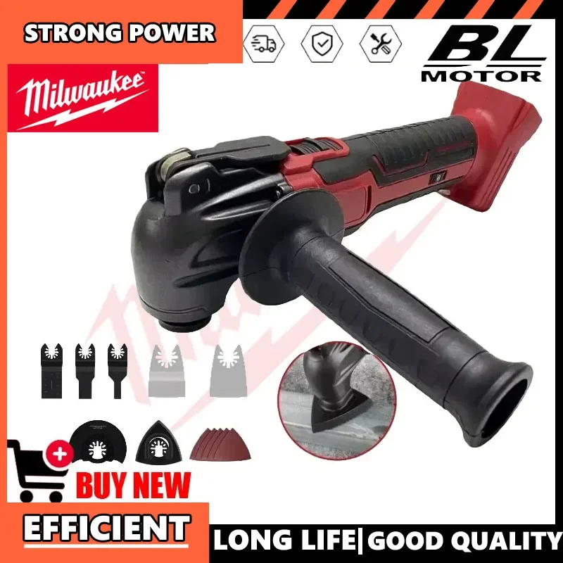 

Milwaukee 18V Battery Electric Oscillating Multi Function Tool 6 Gears Cordless Vibration Trimmer Cutting Saw Power Tools
