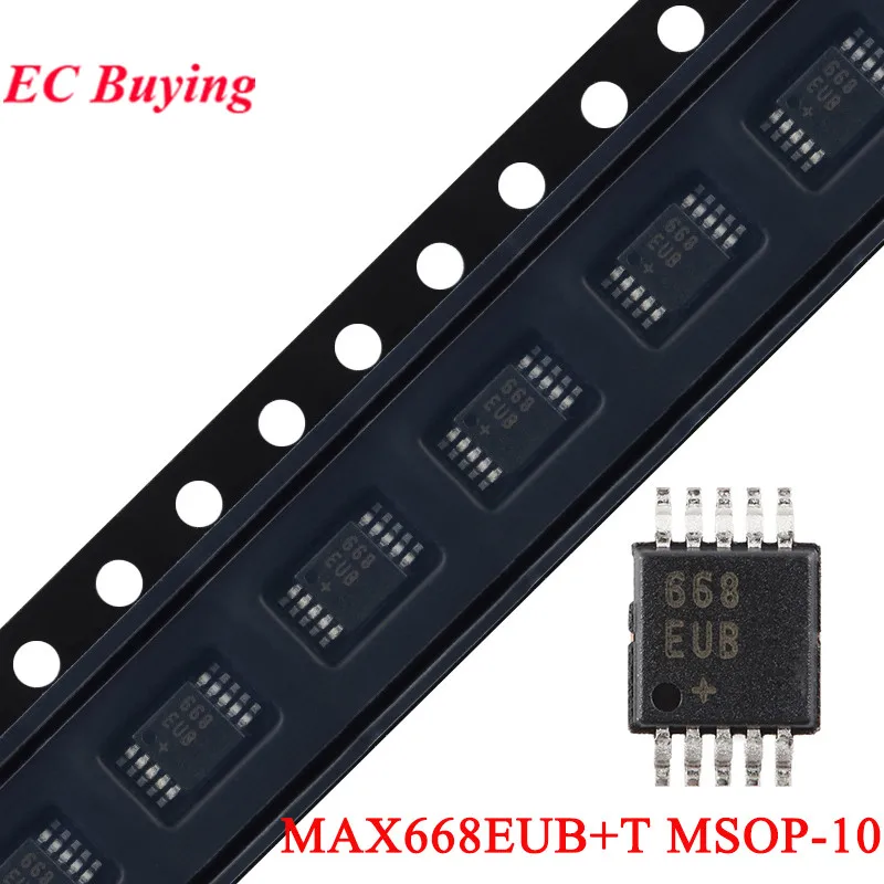 5pcs/1pc MAX668EUB+T MSOP-10 MAX668 MAX668EUB 668EUB 668 EUB 1.8V to 28V Input PWM Boost Controller Chip Integrated Circuit