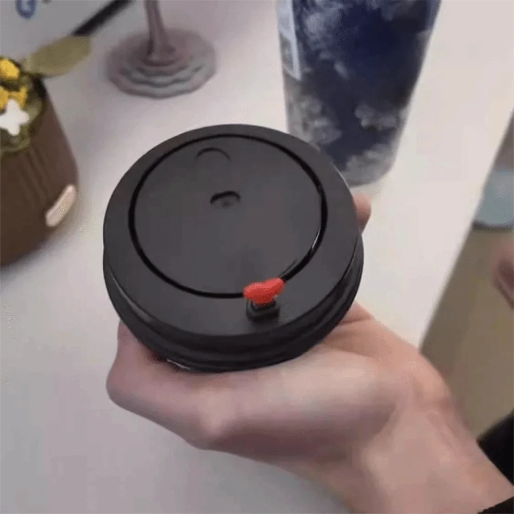 Rotating First Cup of Milk Tea Creative Ring Box Storage Modern Style Couple Surprise Declaration Gift DIY Compact