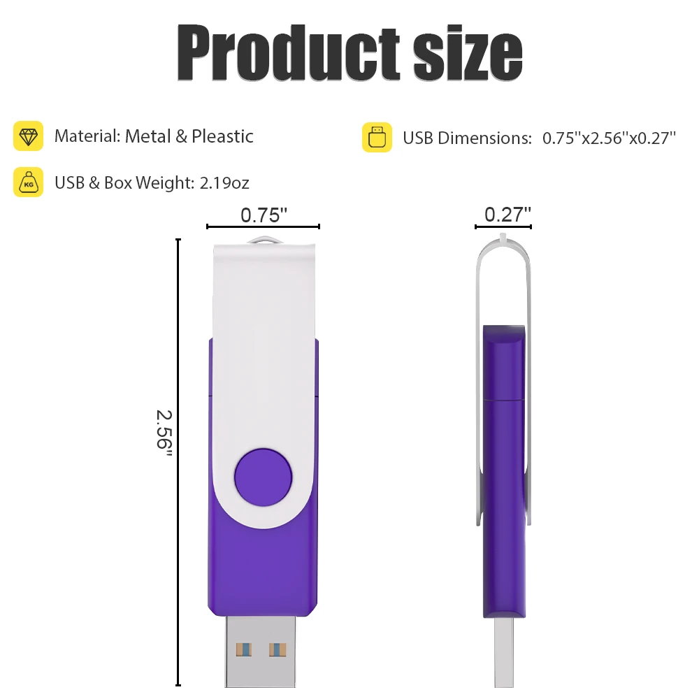 Obrotowy pendrive USB 3.0 typu C 128 GB 32 GB 16 GB pendrive o dużej pojemności 64 GB 4G OTG 2 w 1 kreatywny prezent pendrive USB